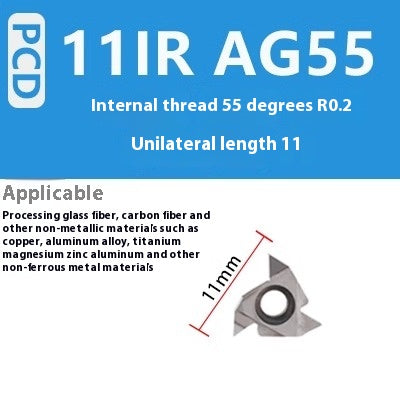 1160-Korea Imported Diamond Threaded Diamond Inserts 16ER/IR A55 AG60PCD Gemstone External Threaded Cutter Grain Shandong Denso Pricision Tools Co.,Ltd.